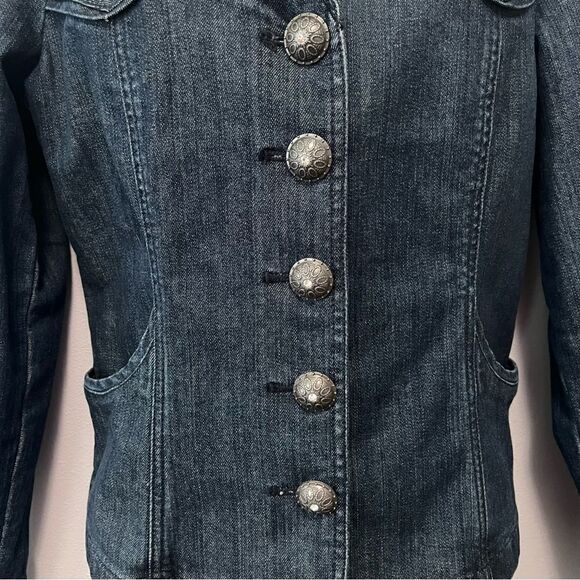 Christopher & Banks Button Front Denim Jacket Size S - Picture 3 of 8